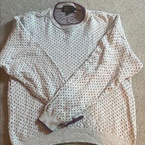 Eddie Bauer Sweater with Purple Hearts